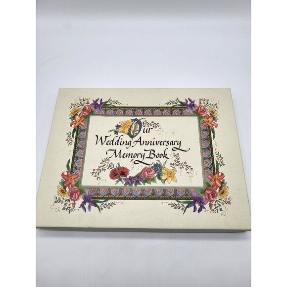 VTG 90s Our Wedding Anniversary Memory Book Floral Cottagecore Document *READ - Picture 2 of 15